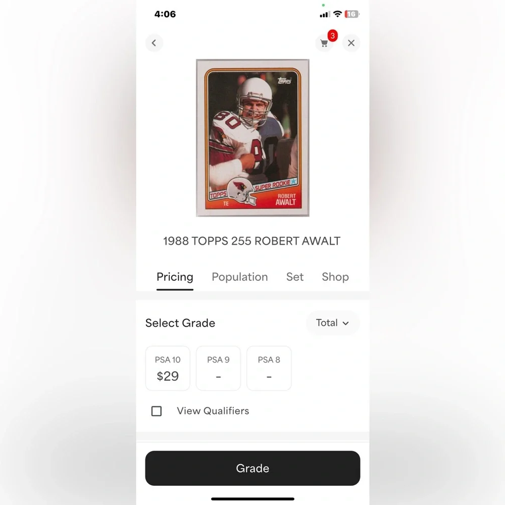 Topps Robert Football Rookie Trading Card - White/Red “1988”